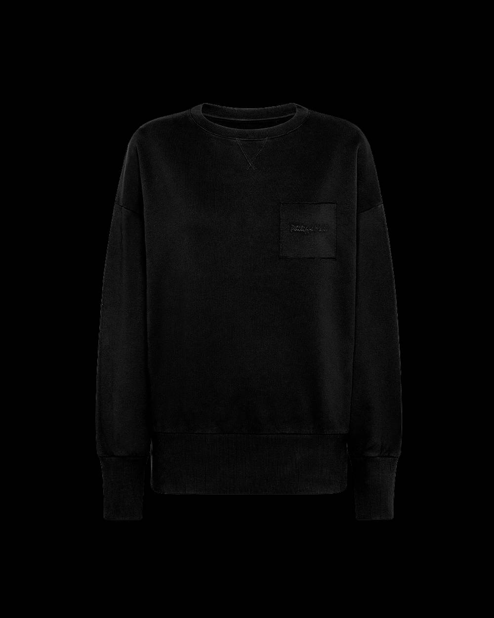 Philippe Model Felpa Girocollo Brigitte Da Donna Nera In Jersey