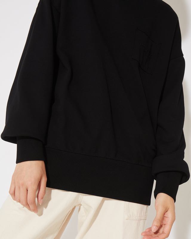 Philippe Model Felpa Girocollo Brigitte Da Donna Nera In Jersey