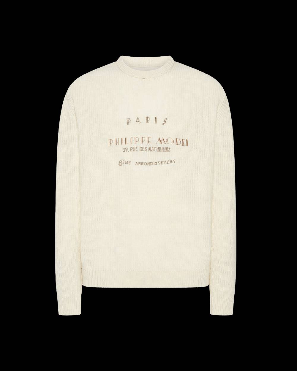 Philippe Model Felpa Rafael Da Uomo Bianca In Jersey