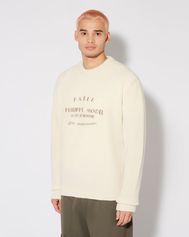Philippe Model Felpa Rafael Da Uomo Bianca In Jersey