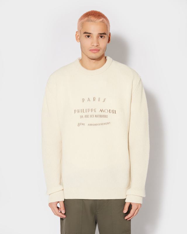 Philippe Model Felpa Rafael da Uomo Bianca in Jersey