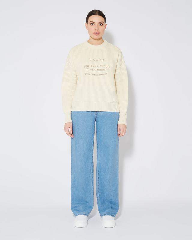 Philippe Model Felpa Rosanne Da Donna Blu Chiara In Jersey
