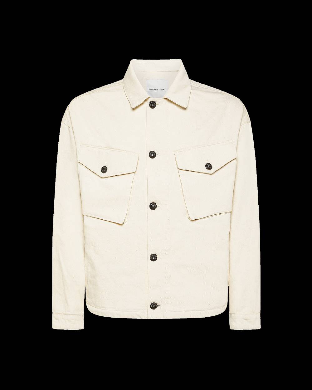 Philippe Model Giacca GERARD Da Uomo Beige Ecru In Bull Denim