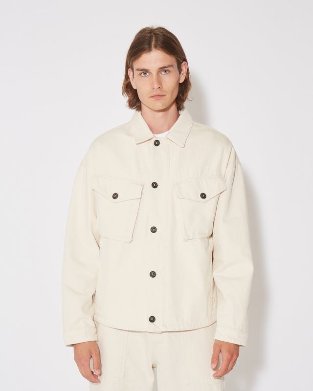 Philippe Model Giacca GERARD da Uomo Beige ecru in Bull Denim