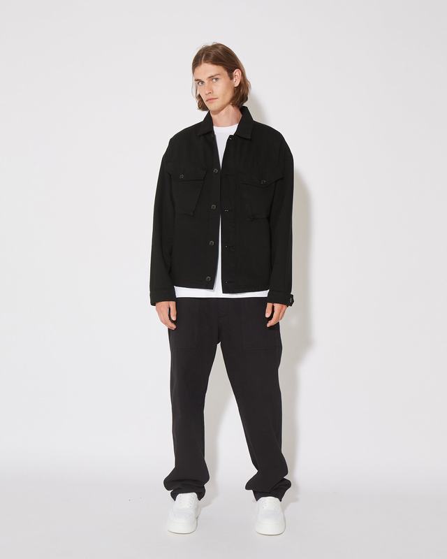 Philippe Model Giacca GERARD Da Uomo Nera In Bull Denim