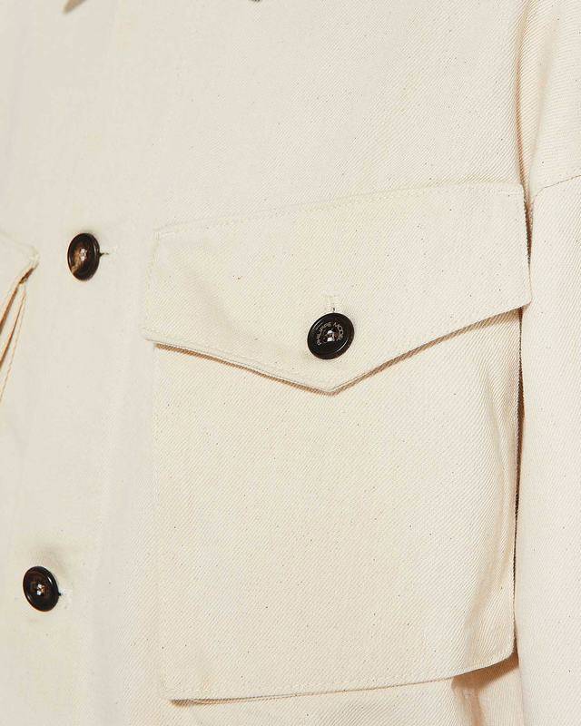 Philippe Model Giacca Giselle Da Donna Beige Ecru In Bull Denim