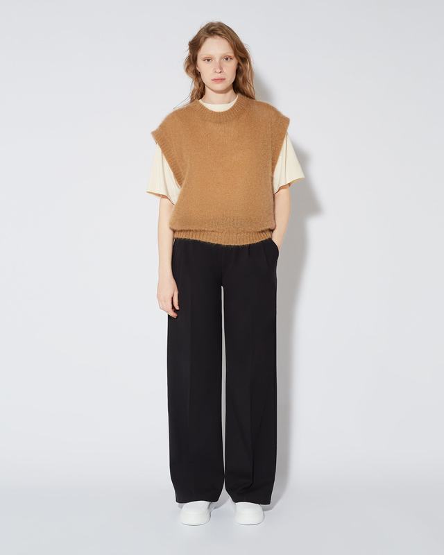 Philippe Model Gilet Yvonne Da Donna Marrone In Lana Mohair