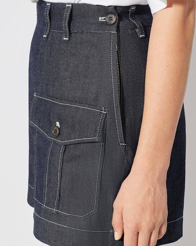 Philippe Model Jeans Bermuda Virginie Da Donna Blu In Denim