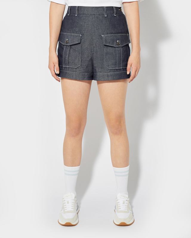 Philippe Model Jeans Bermuda Virginie da Donna Blu in Denim