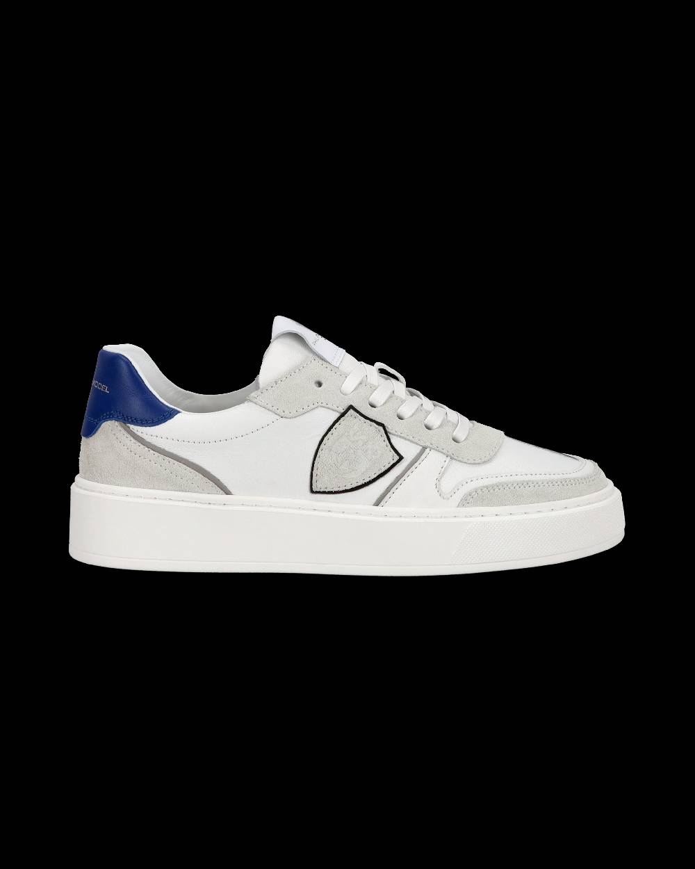 Philippe Model Junior Nice Low-Top Sneakers In Leather, White Blue
