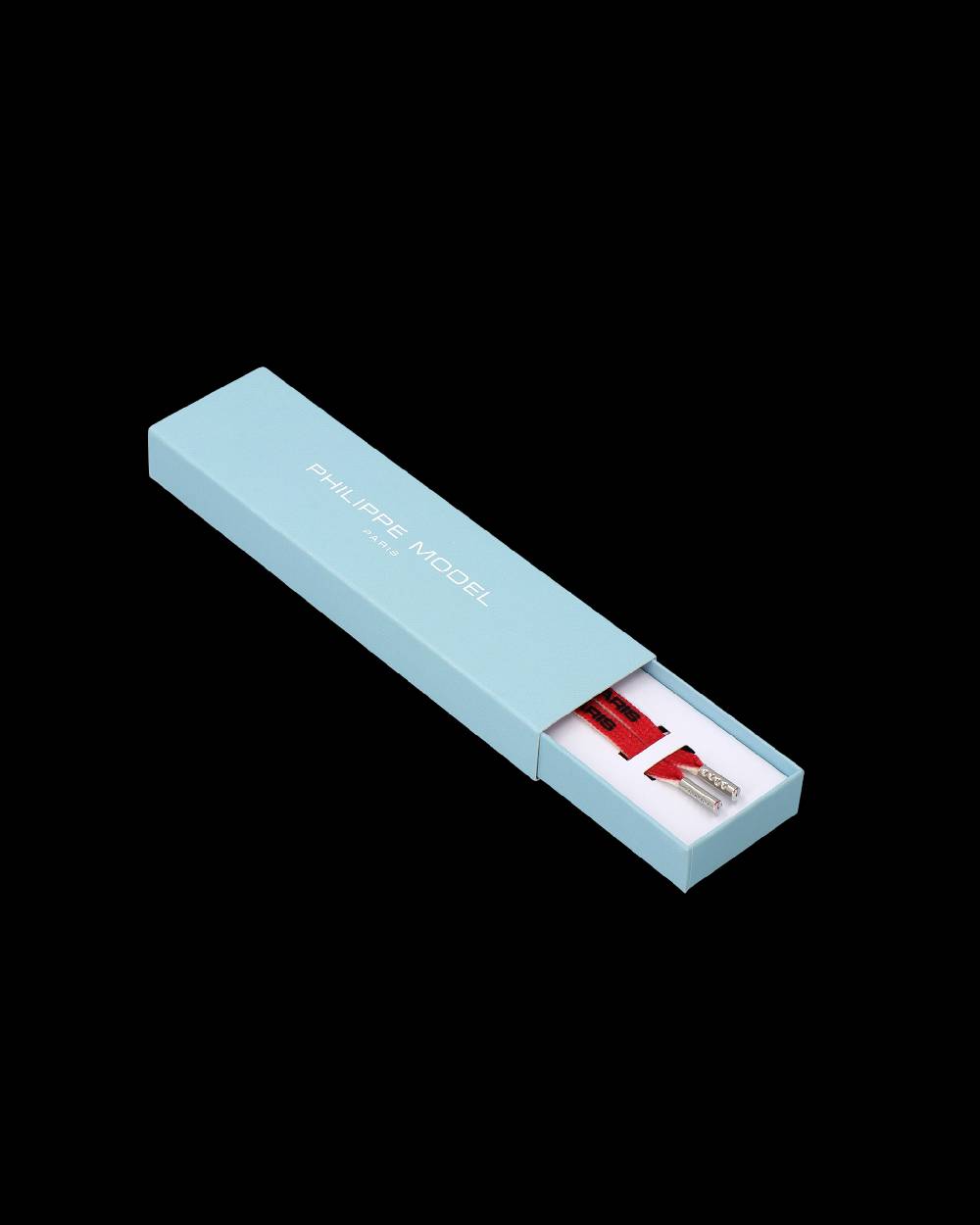 Philippe Model Lacci da Uomo Bianchi e Rossi in Cotone