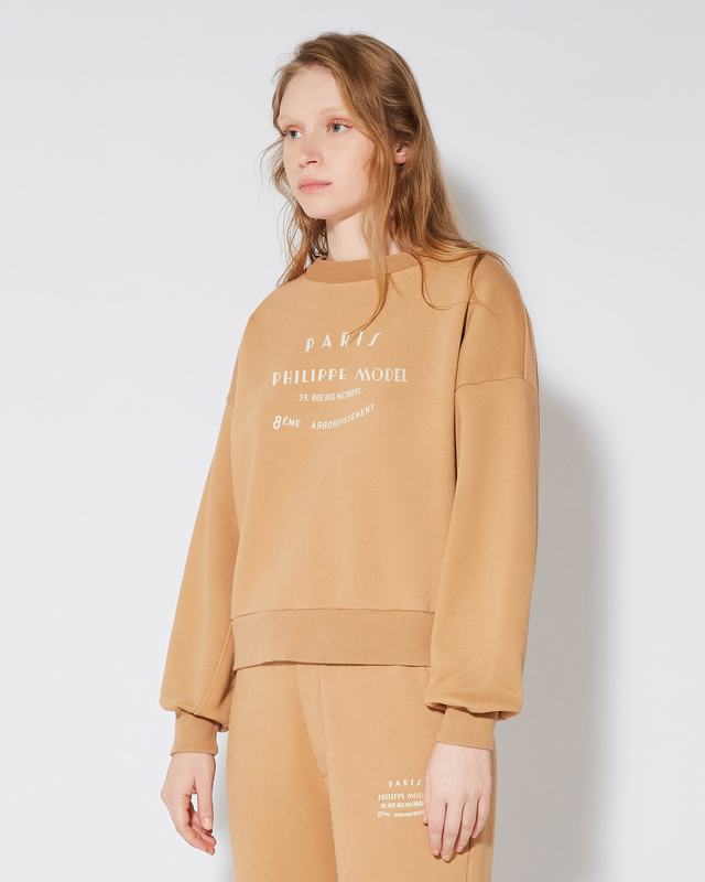 Philippe Model Maglione Girocollo Babette Da Donna Marrone In Jersey