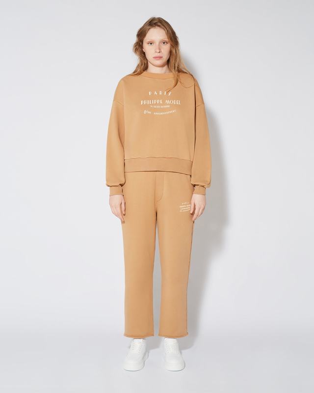 Philippe Model Maglione Girocollo Babette Da Donna Marrone In Jersey