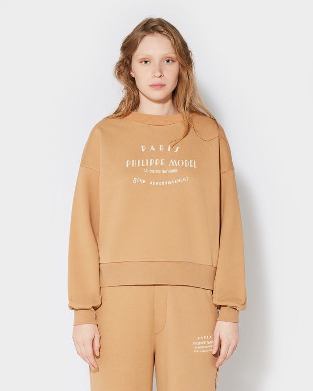 Philippe Model Maglione girocollo Babette da Donna Marrone in Jersey