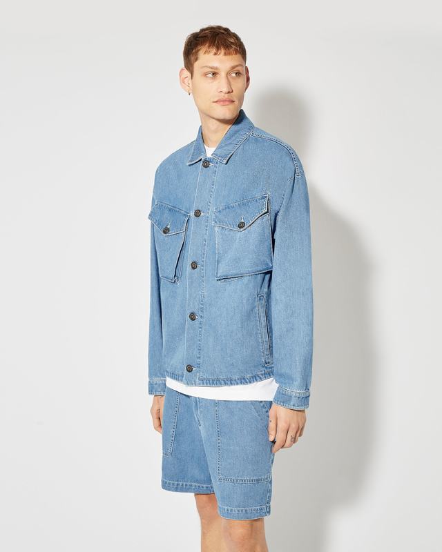 Philippe Model Overshirt In Denim Gerard Da Uomo Azzurra In Denim