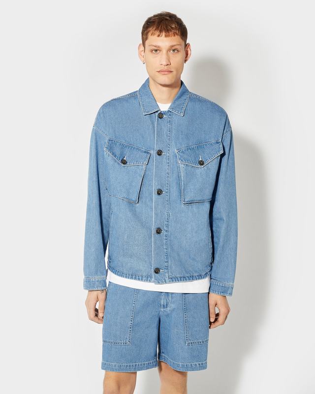 Philippe Model Overshirt In Denim Gerard da Uomo Azzurra in Denim