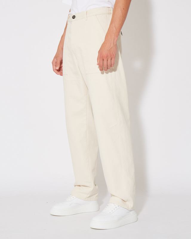 Philippe Model Pantaloni CHARLES Da Uomo Ecru In Bull Denim