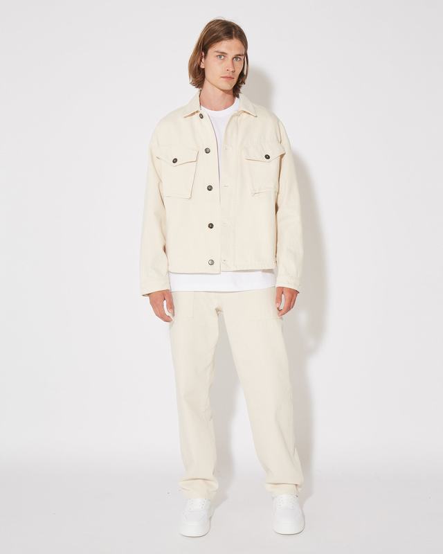 Philippe Model Pantaloni CHARLES Da Uomo Ecru In Bull Denim