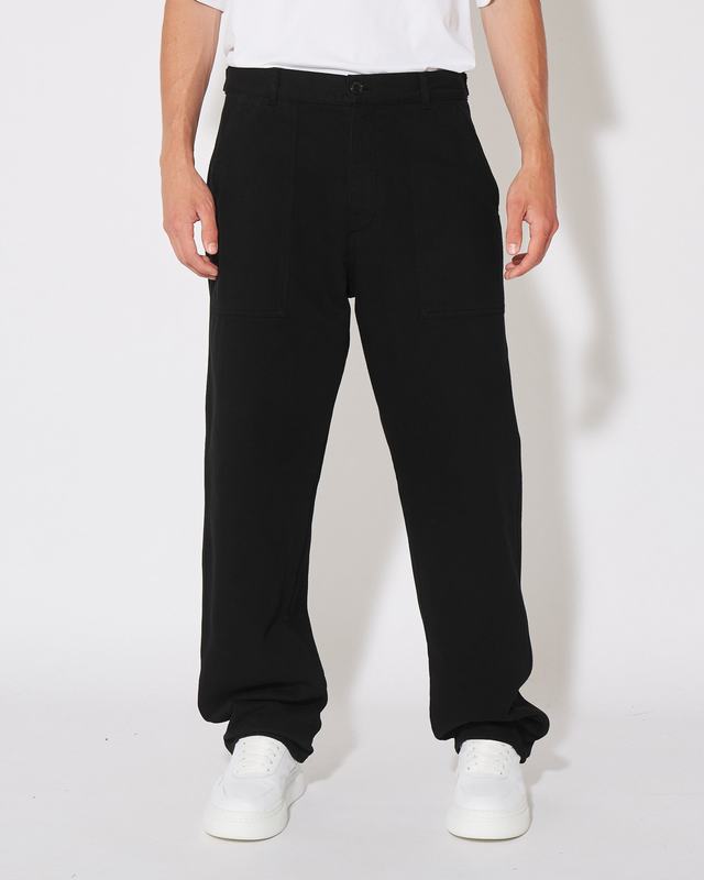 Philippe Model Pantaloni CHARLES da Uomo Neri in Bull Denim