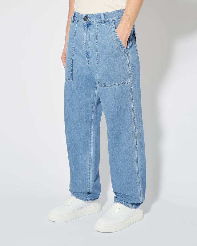 Philippe Model Pantaloni In Denim Charles Da Uomo Azzurri In Denim