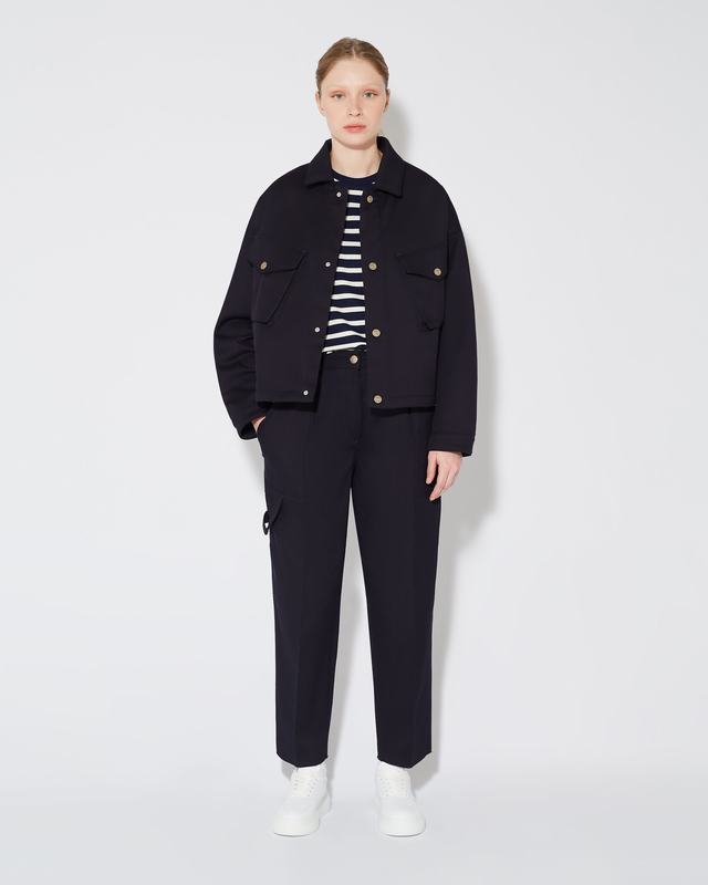 Philippe Model Pantaloni Regular Coline Da Donna Blu In Cotone