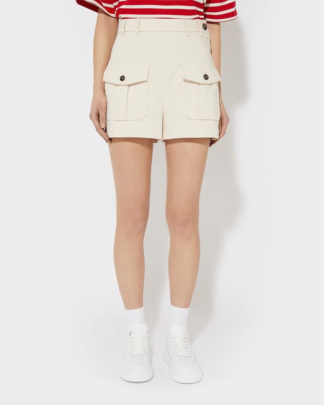 Philippe Model Bermuda Donna Ecru in Bull Denim