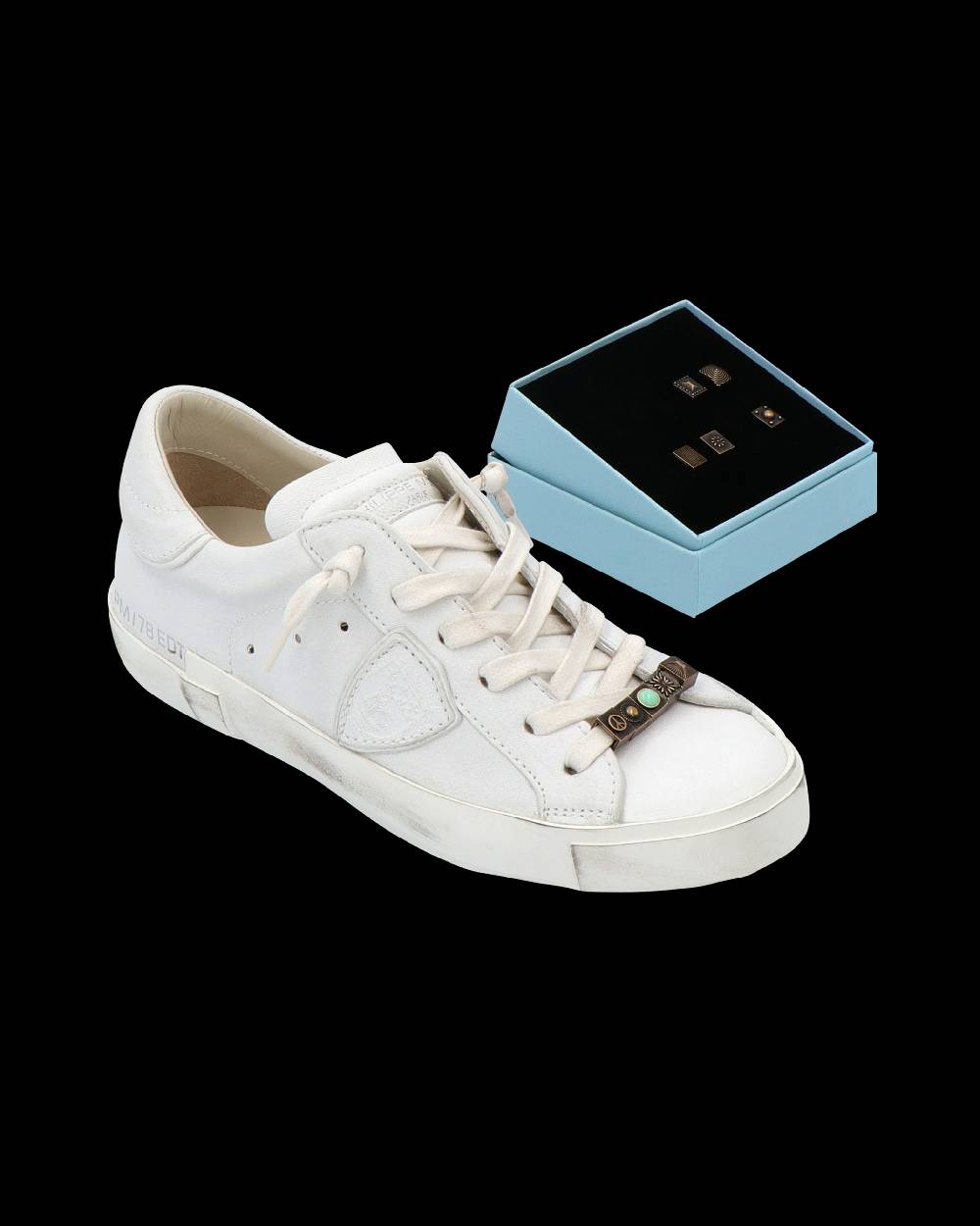 Philippe Model Cubi da Donna Grigio in Metallo