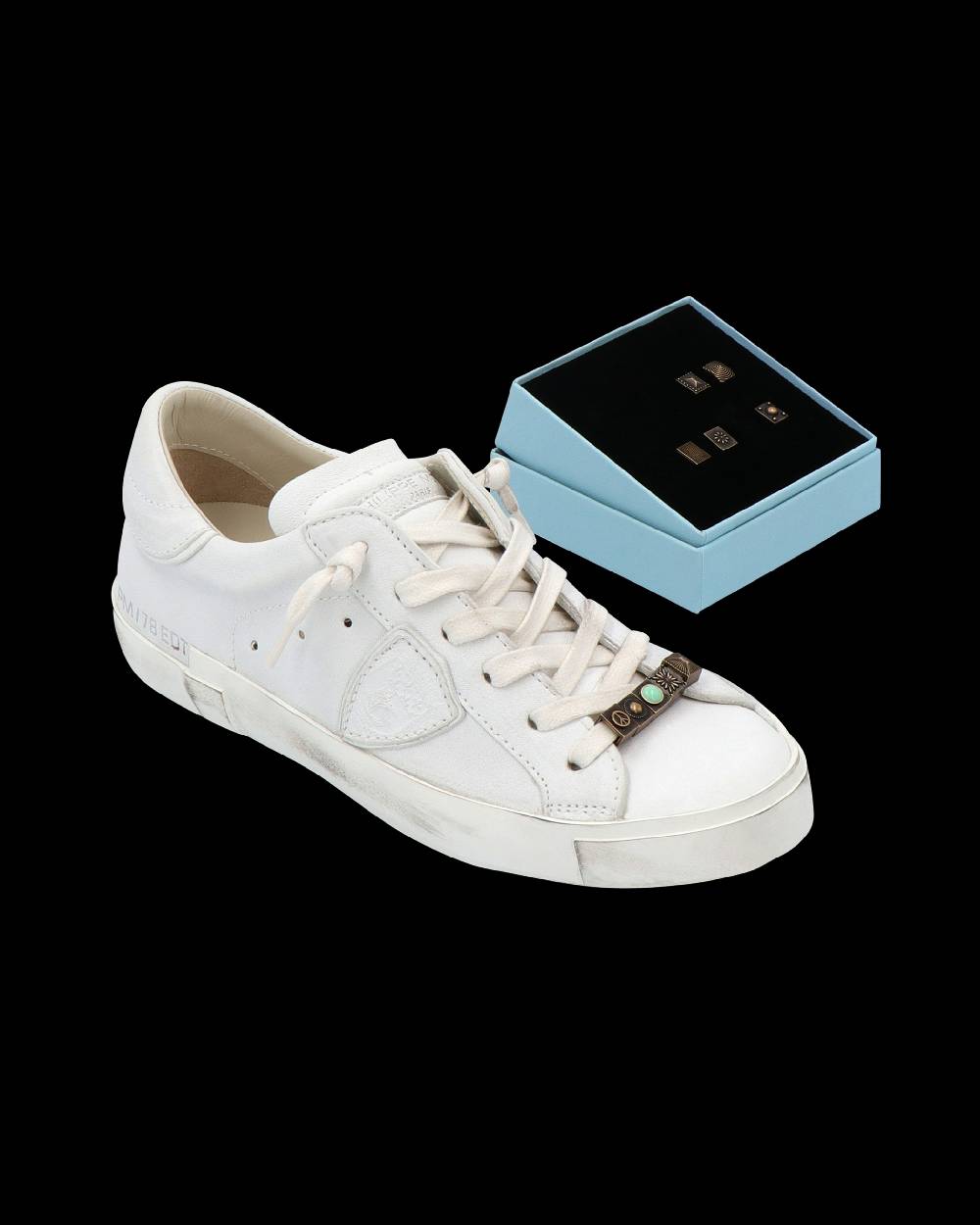 Philippe Model Cubi da Donna Grigio in Metallo