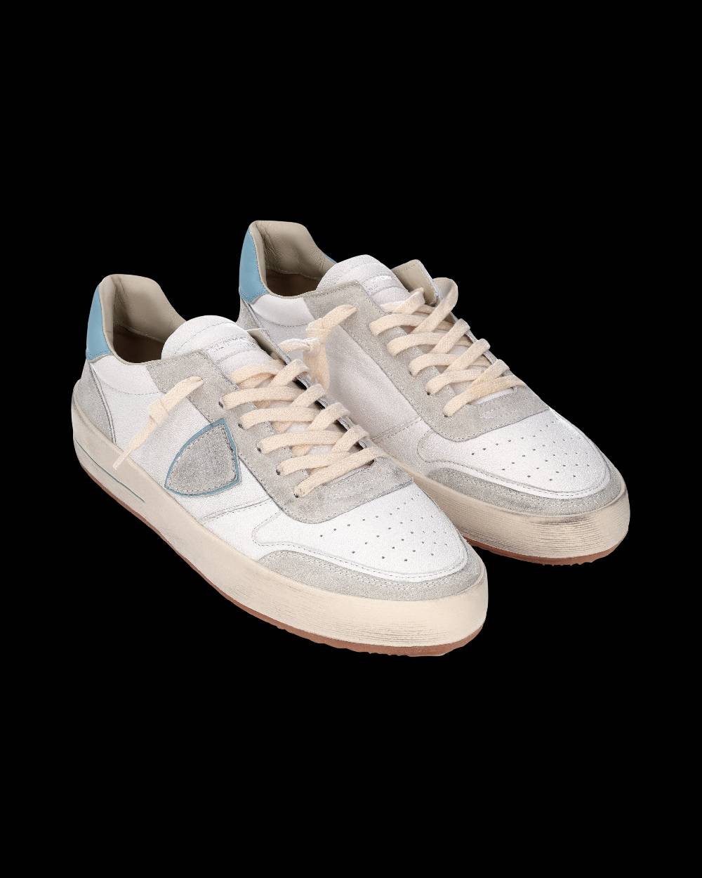 Philippe Model Sneaker Nice Uomo, Bianco e Azzurro