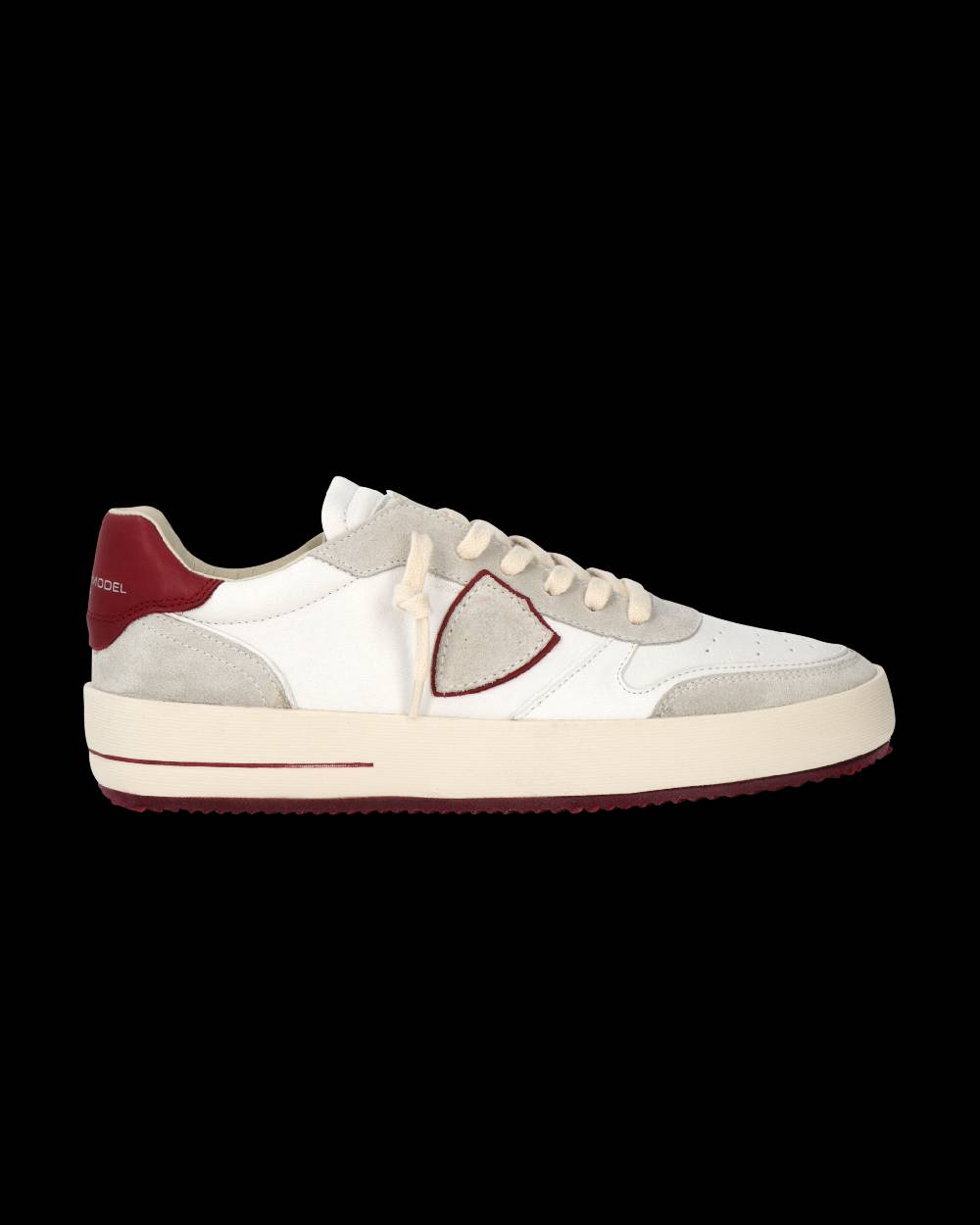Philippe Model Sneaker Nice Uomo, Bianco E Bordeaux