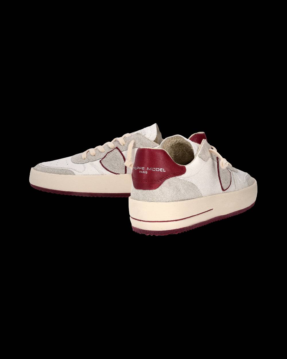 Philippe Model Sneaker Nice Uomo, Bianco E Bordeaux