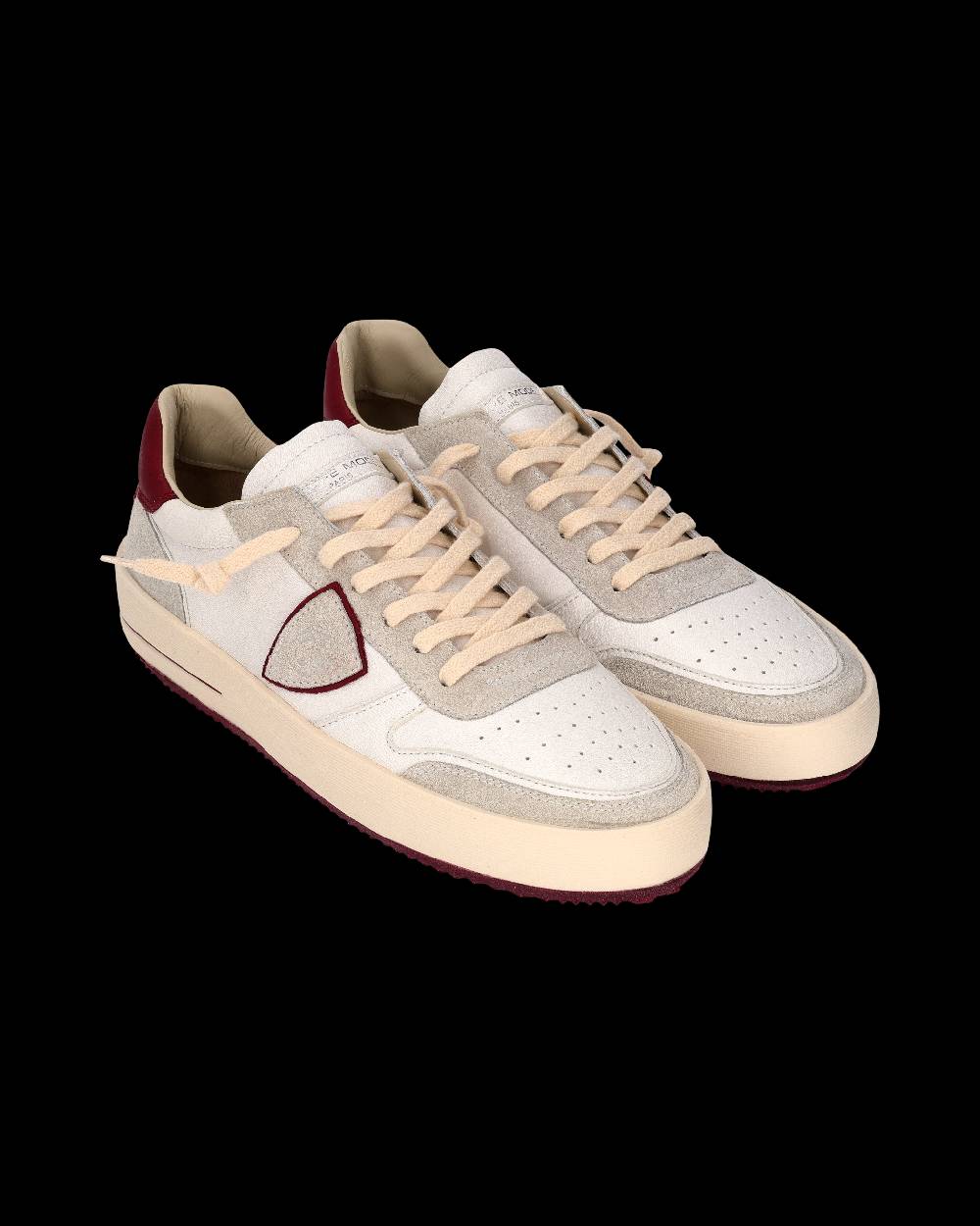Philippe Model Sneaker Nice Uomo, Bianco e Bordeaux