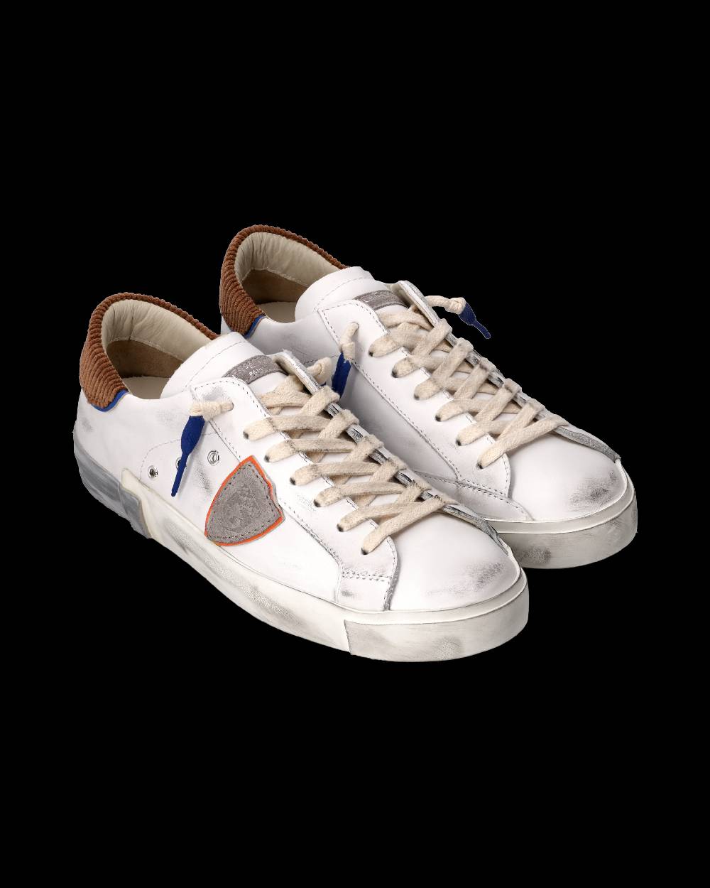 Philippe Model Sneaker Prsx Uomo, Bianco e Cognac