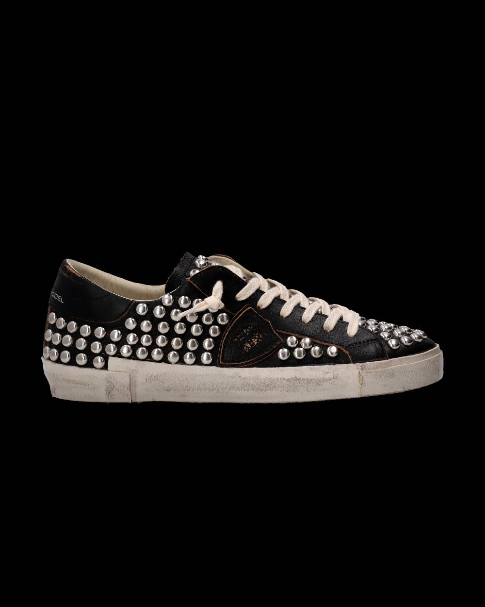 Philippe Model Sneaker Prsx Uomo, Nero Used Borchie