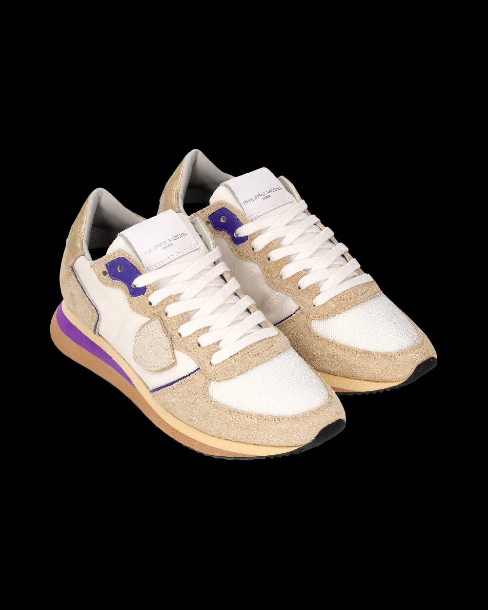 Philippe Model Sneaker Trpx Donna, Beige e Violetto