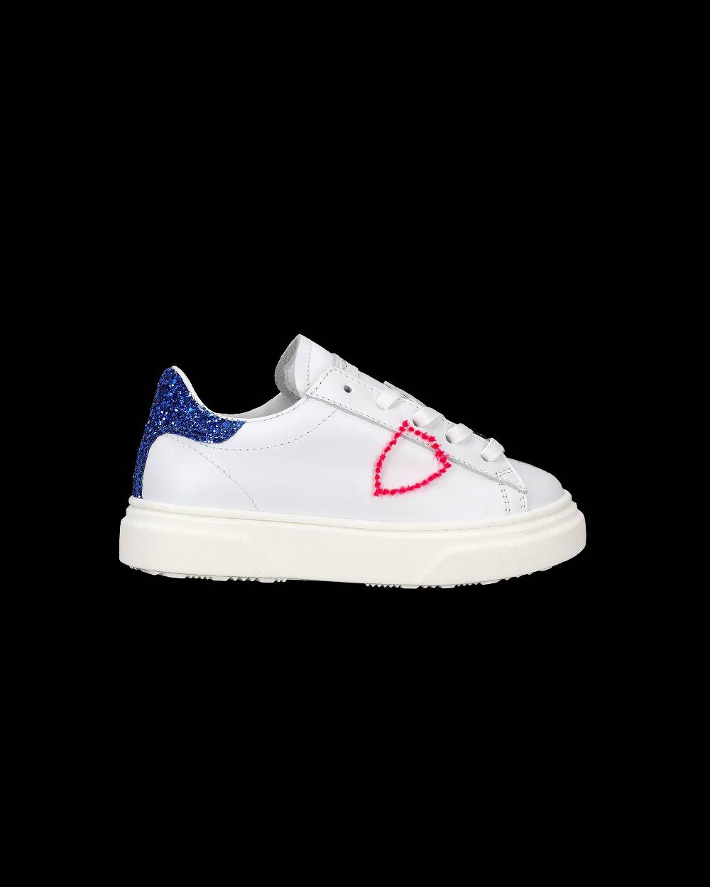 Philippe Model Scarpe Da Bambini Temple Bianche E Blu In Pelle