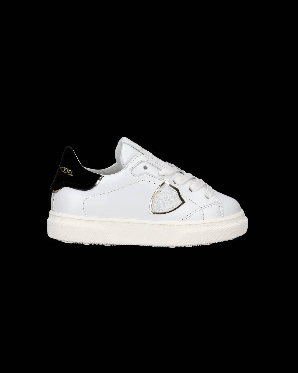 Philippe Model Scarpe Da Bambini Temple Bianche E Nere In Pelle