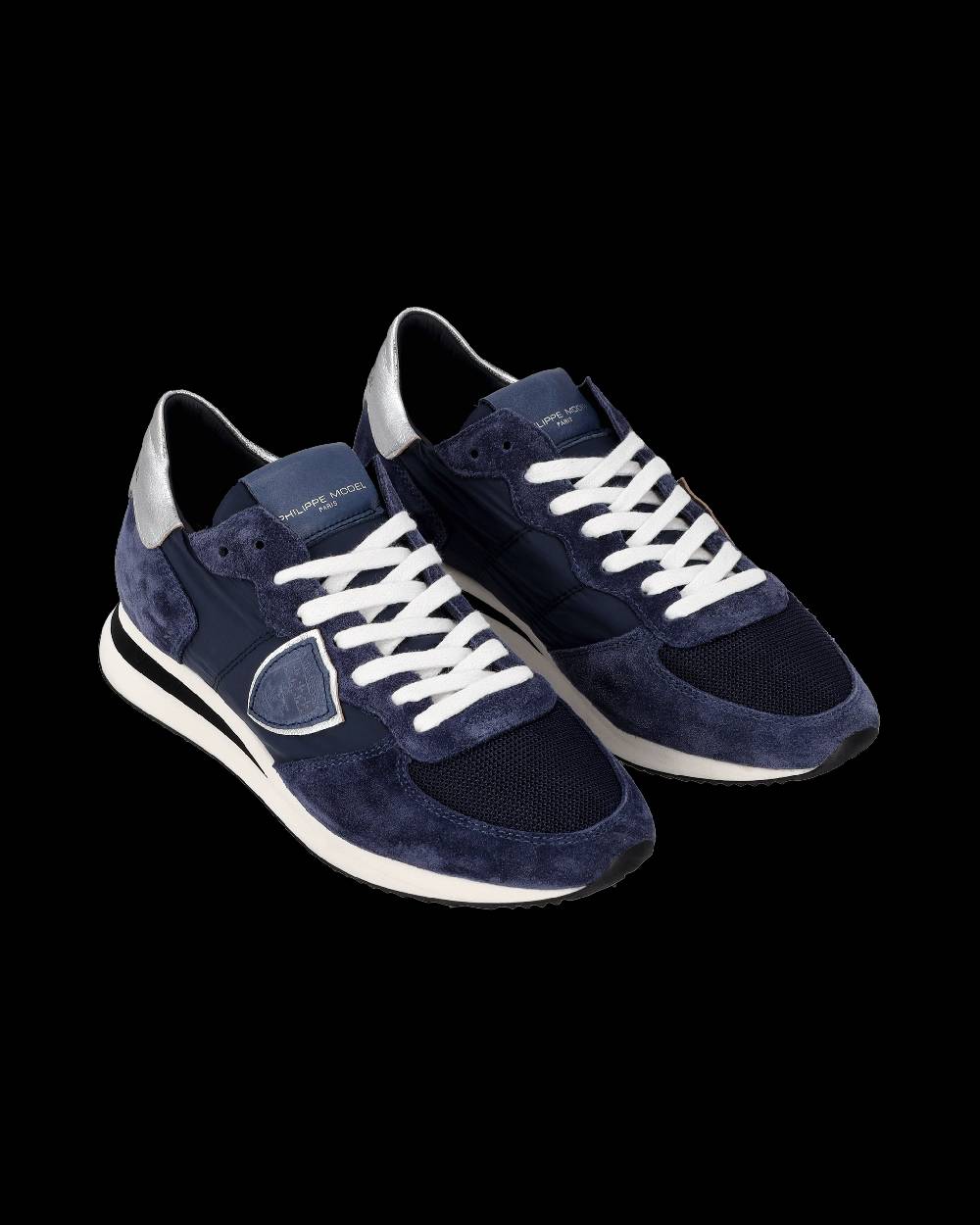 Philippe Model Snaker bassa Trpx donna - blu e argento