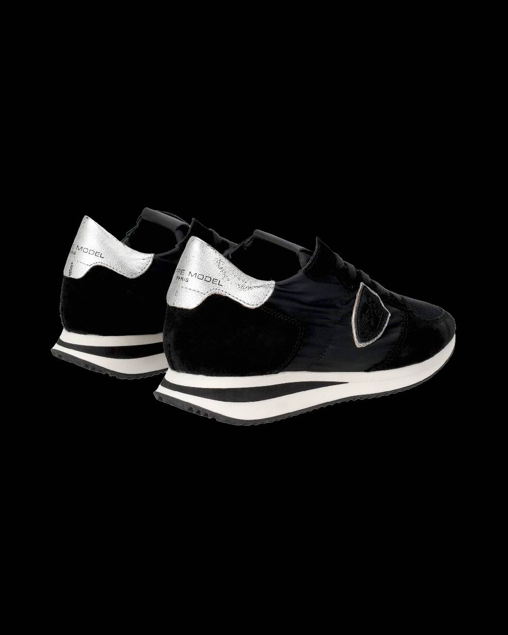 Philippe Model Snaker Bassa Trpx Donna - Nero E Argento