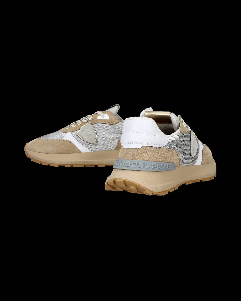 Philippe Model Sneaker Bassa Antibes Donna - Argento E Beige