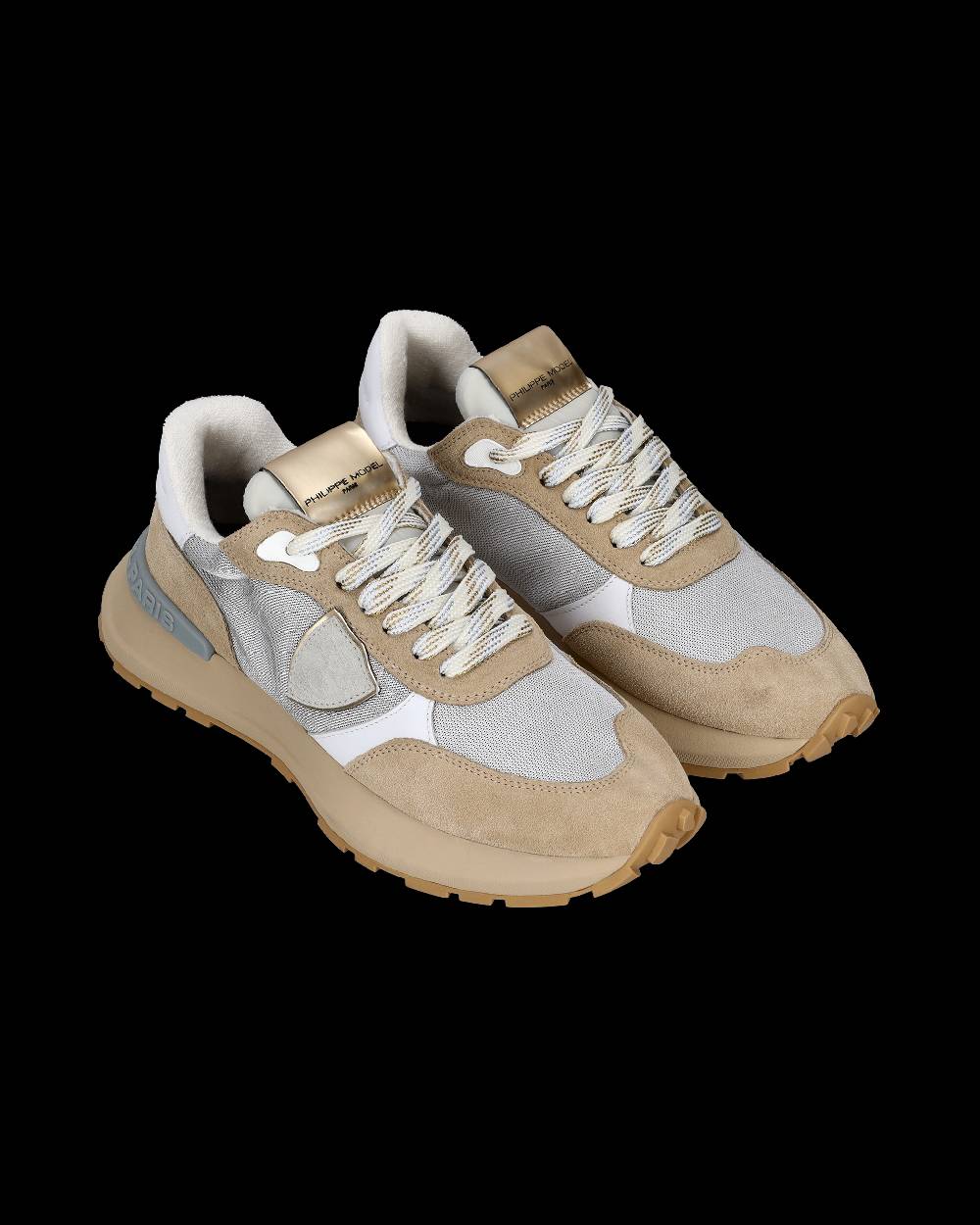 Philippe Model Sneaker bassa Antibes donna - argento e beige