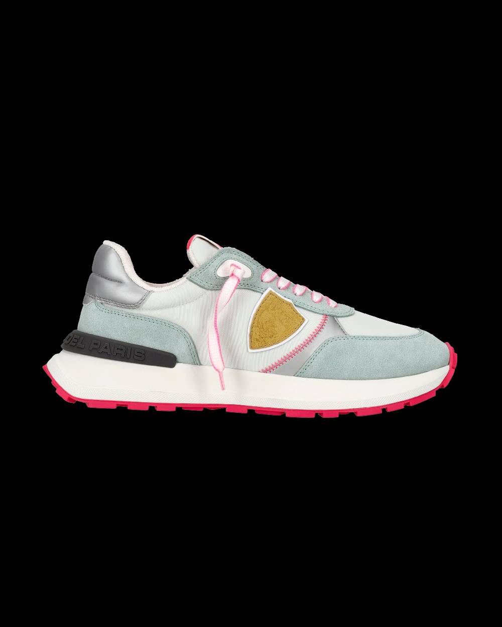 Philippe Model Sneaker Bassa Antibes Donna - Verde Acqua E Fucsia