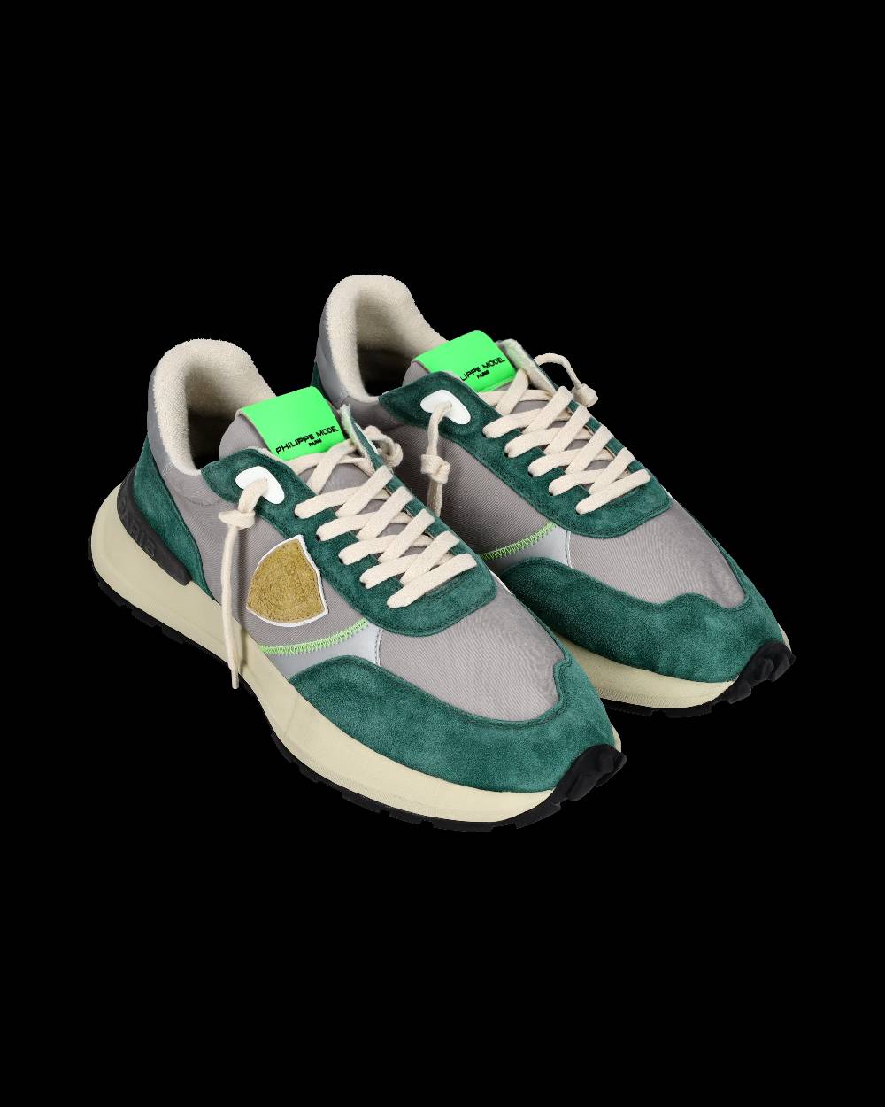 Philippe Model Sneaker bassa Antibes uomo - verde e grigio Philippe Model Sneaker bassa Antibes uomo - verde e grigio