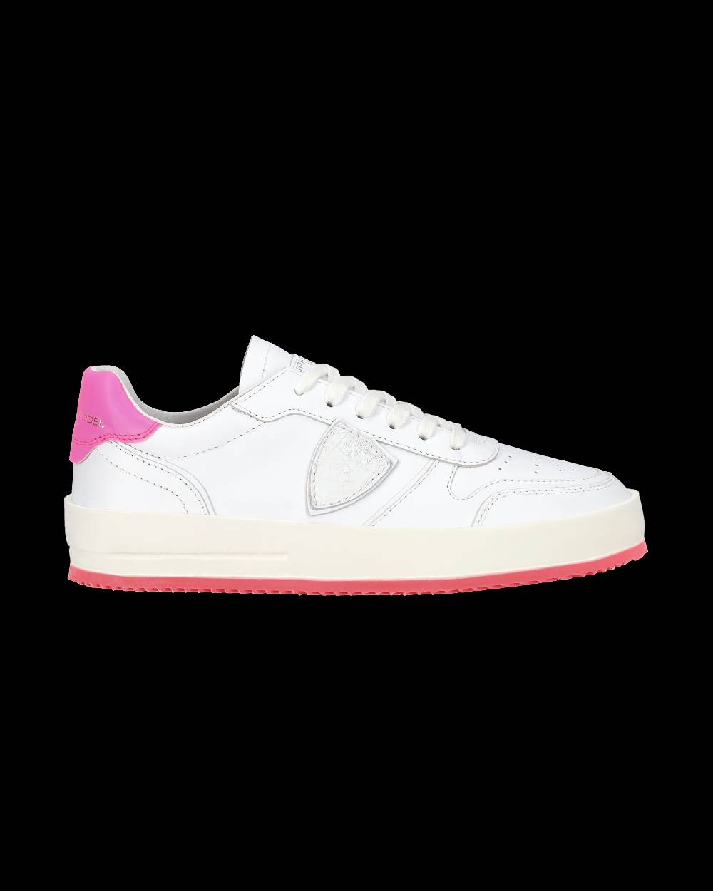 Philippe Model Sneaker Bassa Nice Donna - Bianco E Fucsia
