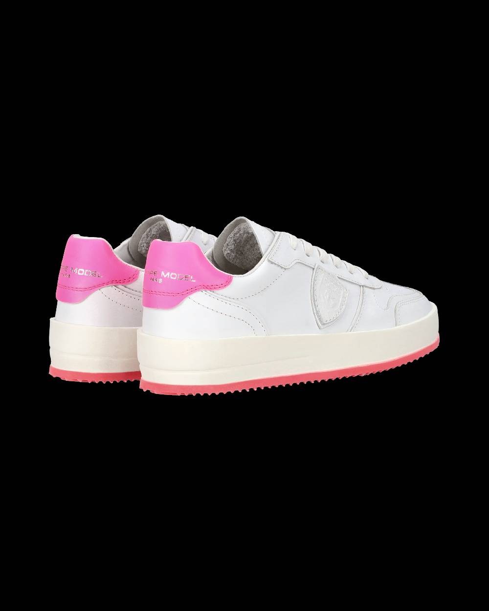 Philippe Model Sneaker Bassa Nice Donna - Bianco E Fucsia