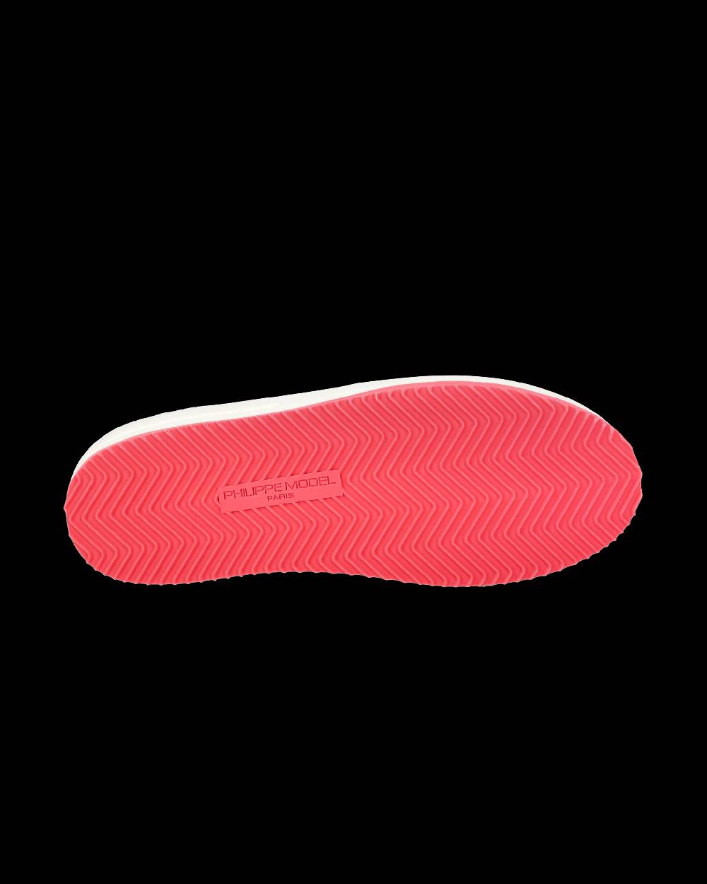 Philippe Model Sneaker Bassa Nice Donna - Bianco E Fucsia