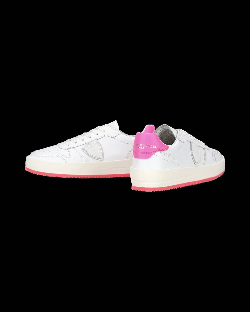 Philippe Model Sneaker Bassa Nice Donna - Bianco E Fucsia