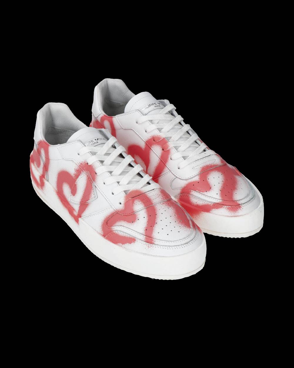 Philippe Model Sneaker bassa Nice uomo - bianco e corallo