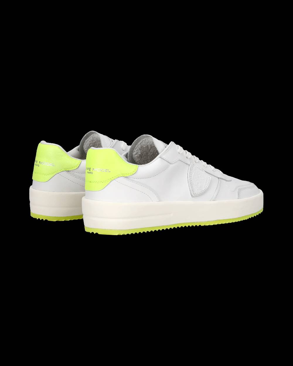 Philippe Model Sneaker Bassa Nice Uomo - Bianco E Giallo Fluo