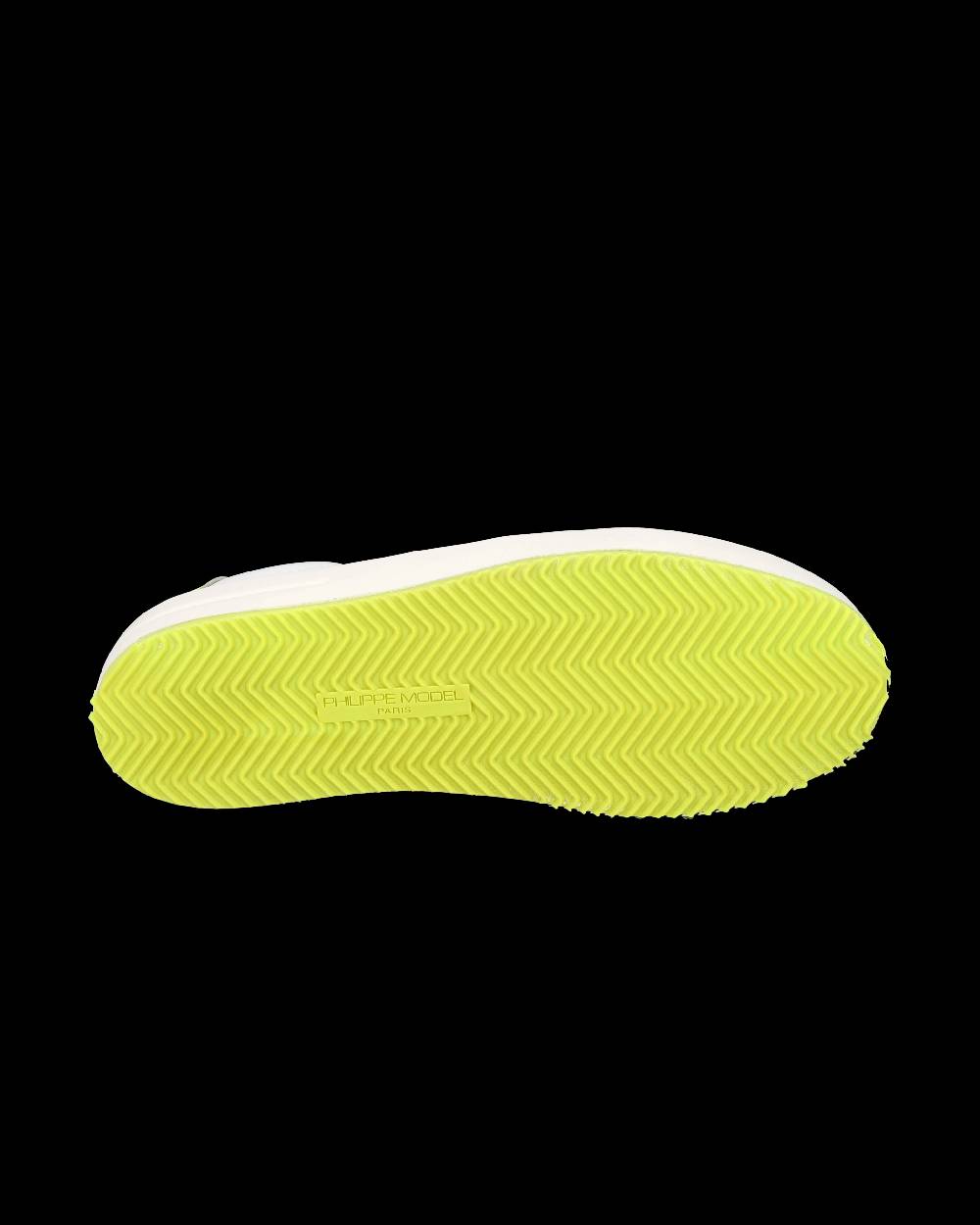 Philippe Model Sneaker Bassa Nice Uomo - Bianco E Giallo Fluo